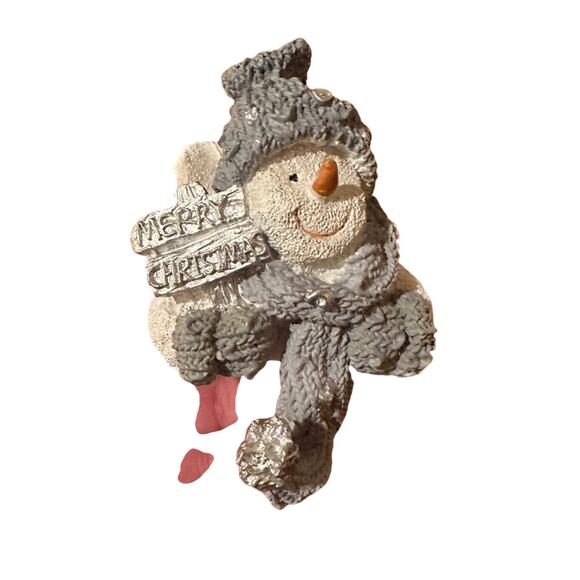 Snowman Polystone Stocking Holder - Picture 4 of 4